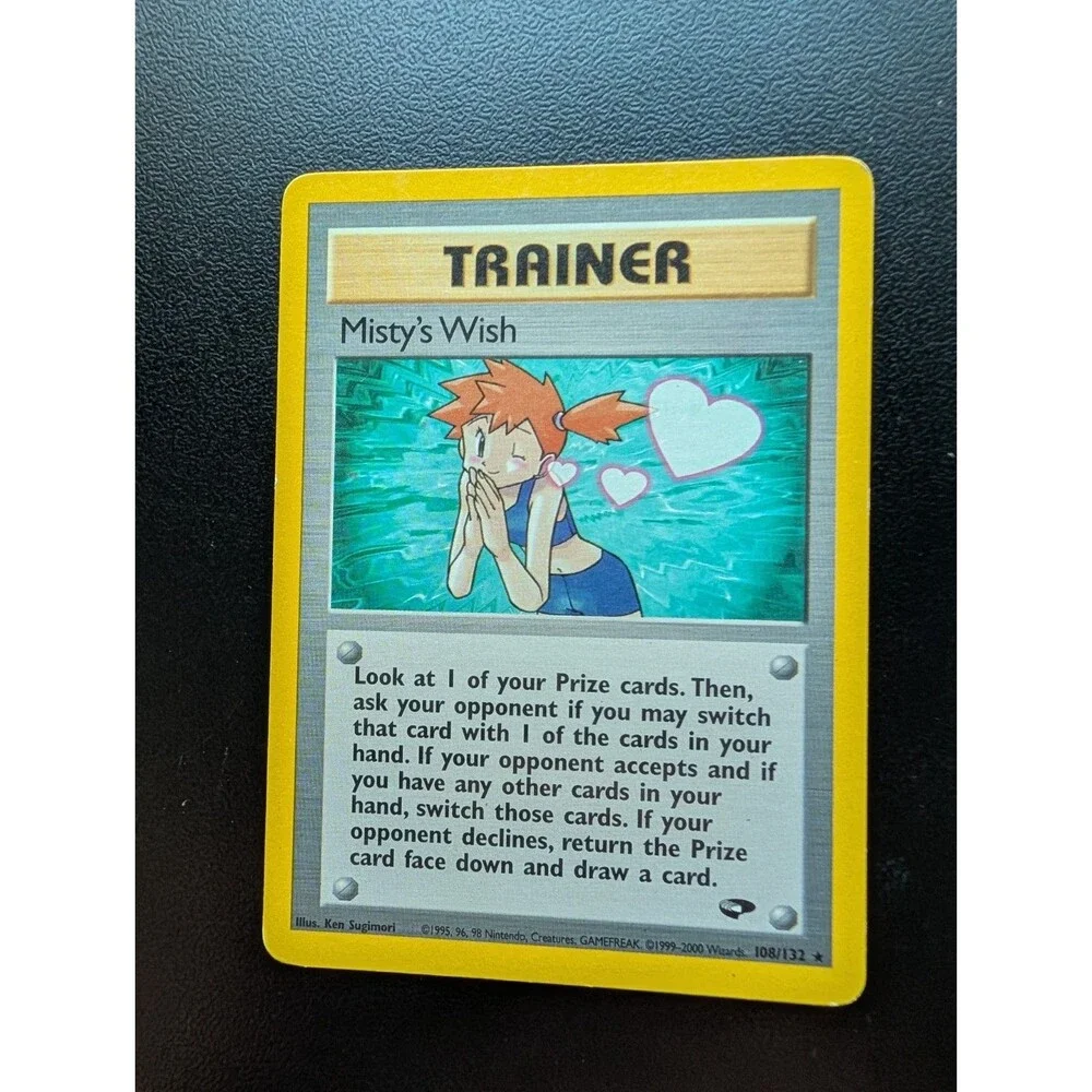 Misty's Wish 108/132 Gym Challenge Regular rare pokemon card vintage